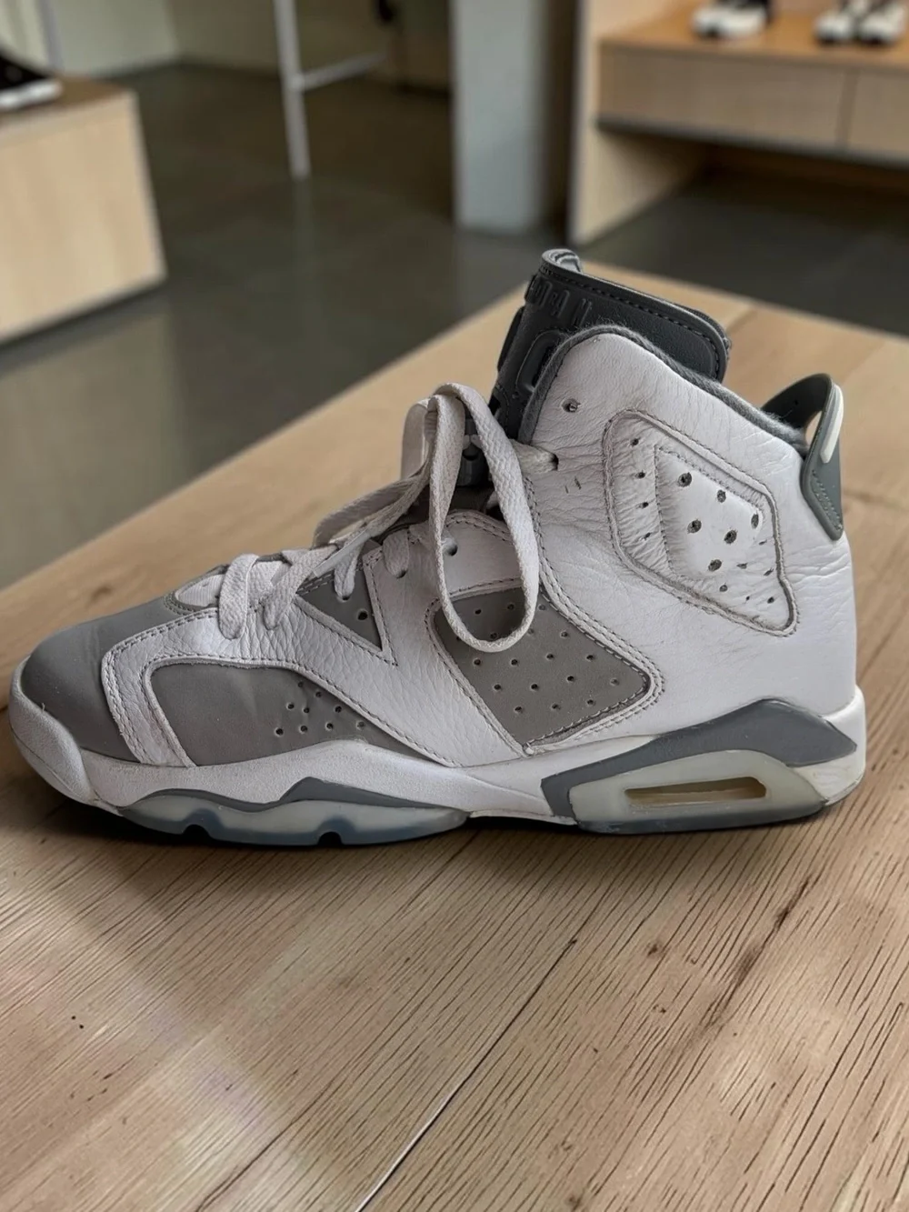 Jordan Kids High-Top Sneakers in White and Gray